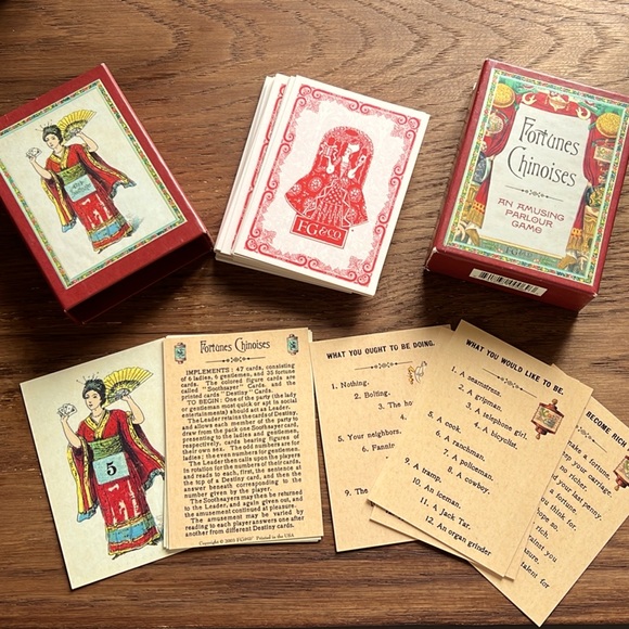 Vintage Fortunes Chinoises  Chinese Fortune Telling Tarot - Party Game - Picture 1 of 11